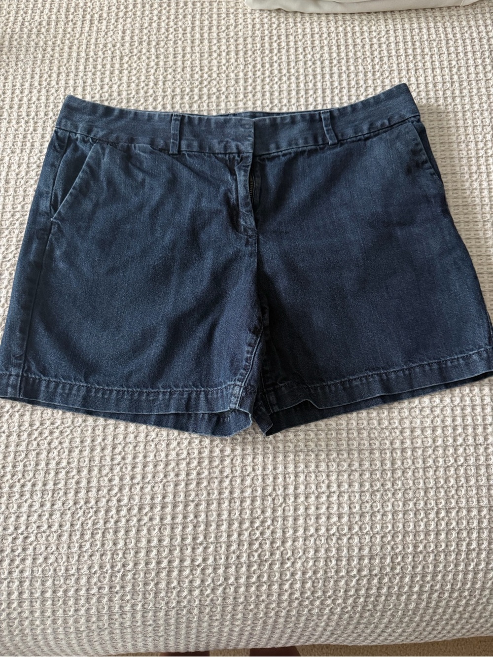 LOFT Navy Denim Bermuda Shorts